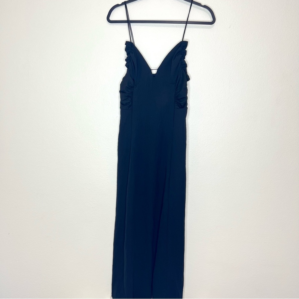 NWT Zara ruched maxi slip dress